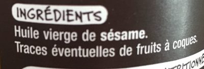 Mmm Huile De Sésame - Ingredientes - fr
