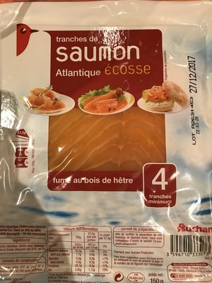 Tranches de saumon atlantique écosse fumé au bois de hêtre - Ingredients - fr
