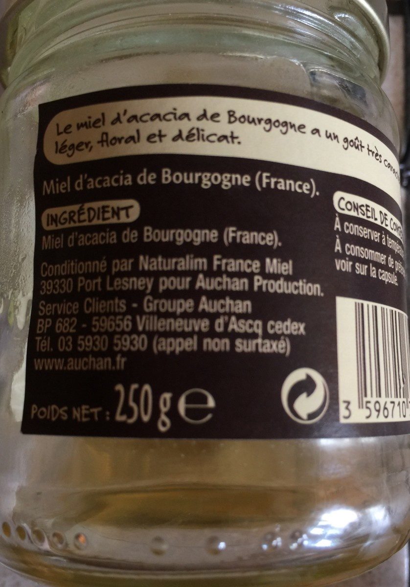 Miel d'acacia de Bourgogne - Ingredientes - fr