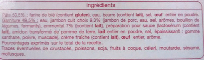 4 Feuilletés au Jambon Emmental - Ingredients - fr