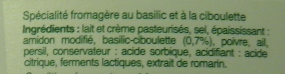 Dés Apéro et Salade Basilic et Ciboulette Auchan - Ingrédients