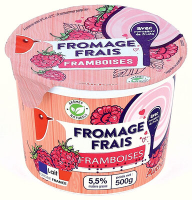 Fromage frais aux framboisesavec morceaux de fruits - Product - fr