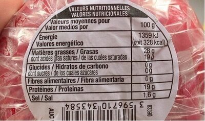 Family Cheese - Nutrition facts - fr