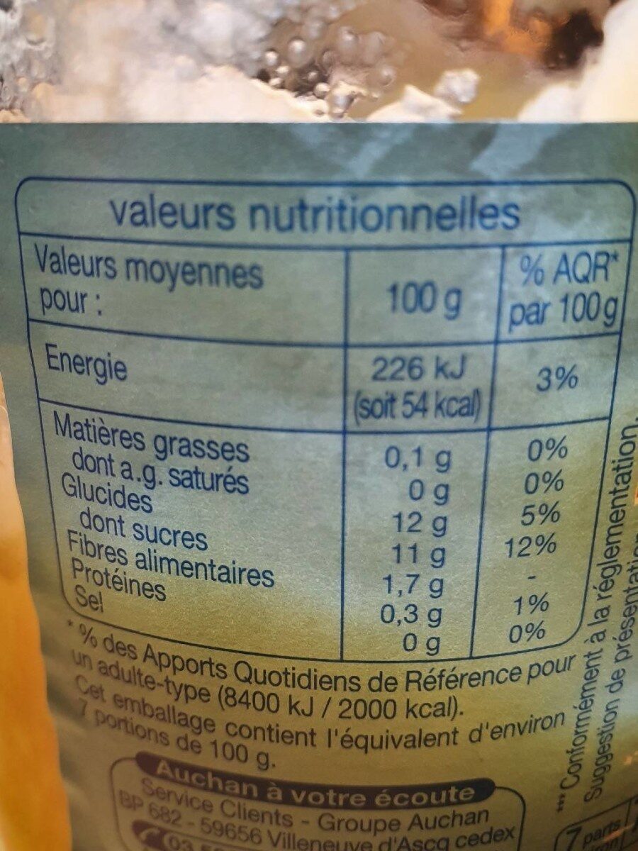 Compote de pommes - Nutrition facts - fr