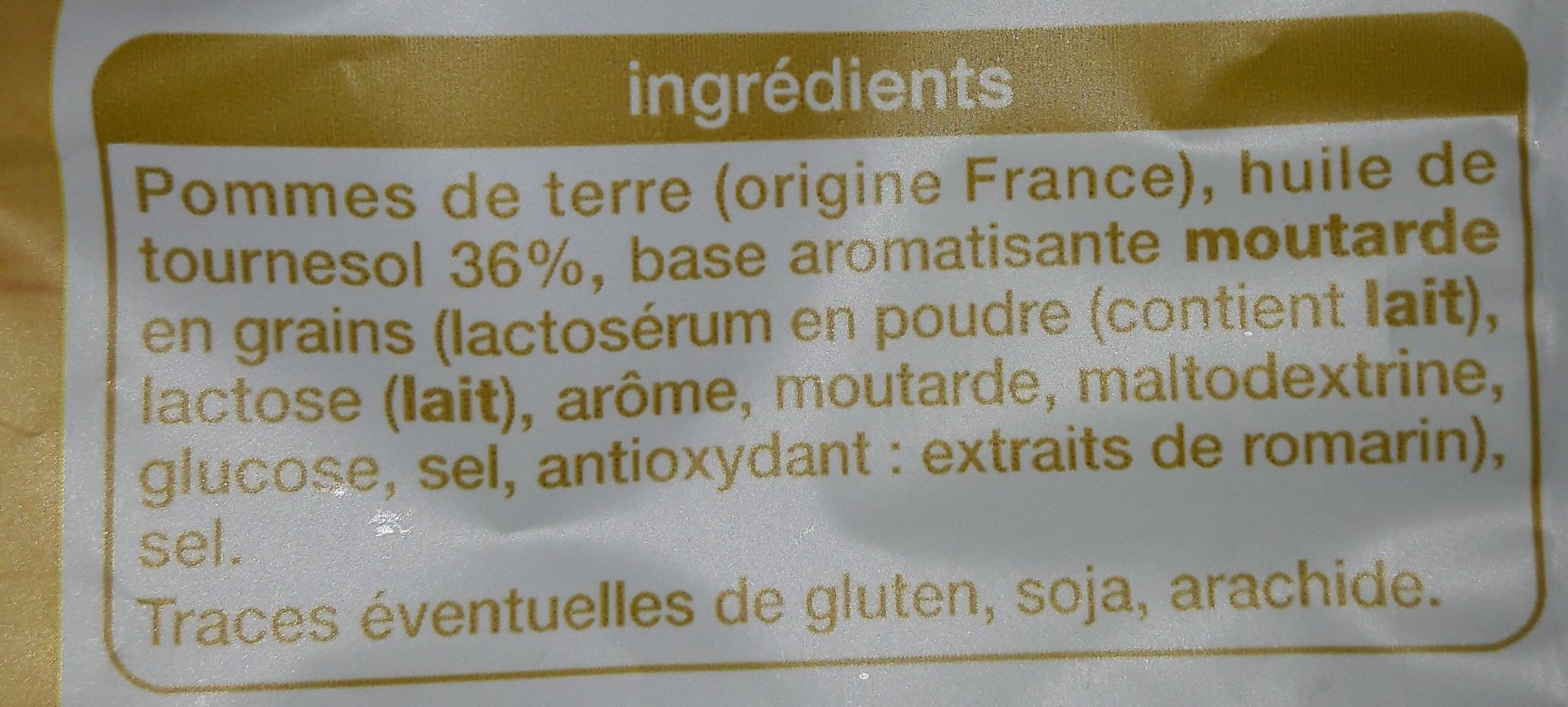 Chips à l'ancienne saveur moutarde - Ingredients - fr