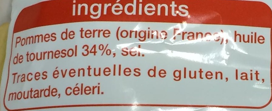 Chips Nature - Ingredienser - fr