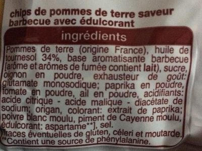 Chips saveur barbecue - Ingredients - fr