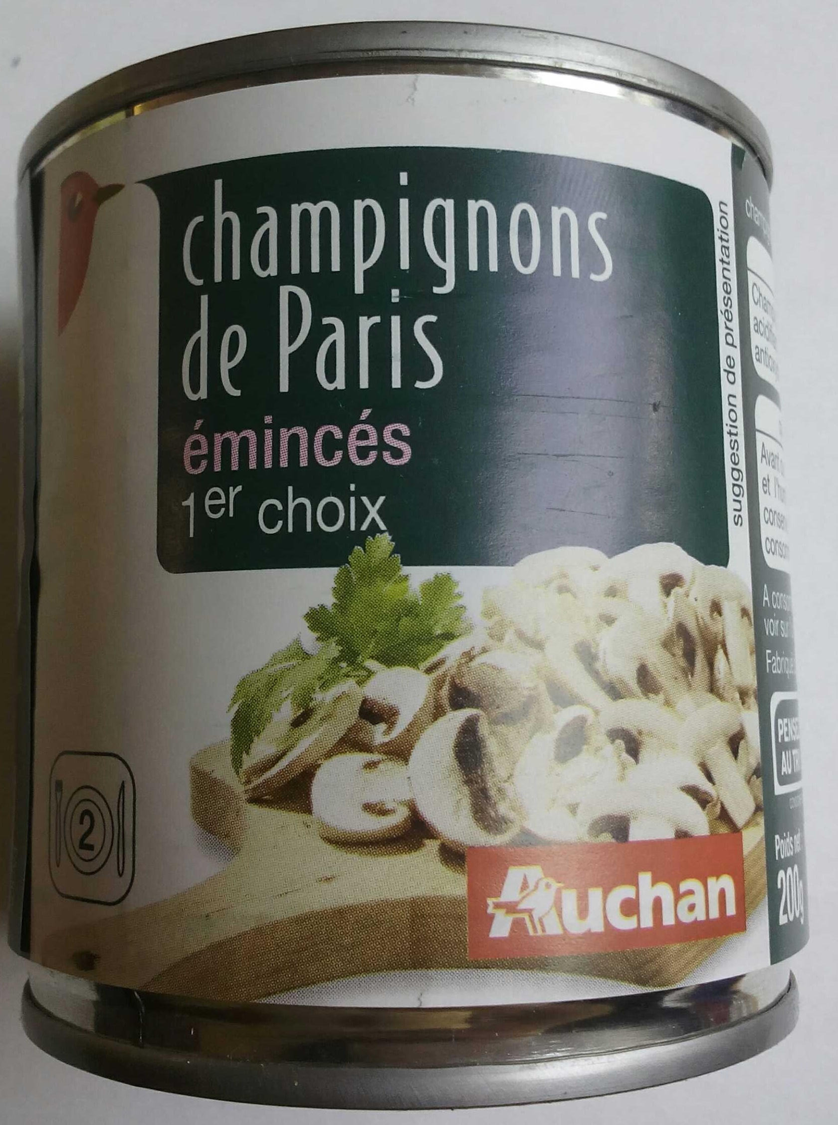 Champignons de Paris émincés 1er choix - Produit