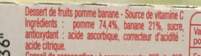 Compote Pomme Banane - Ingrédients