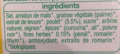 Bouillon aux légumes bio - Ingredientes - fr