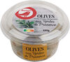 Olives vertes et noires dénoyautées aux herbes de Provence - Produit