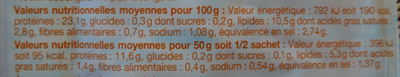Saumon atlantique fumé à cuisiner - Nutrition facts - fr