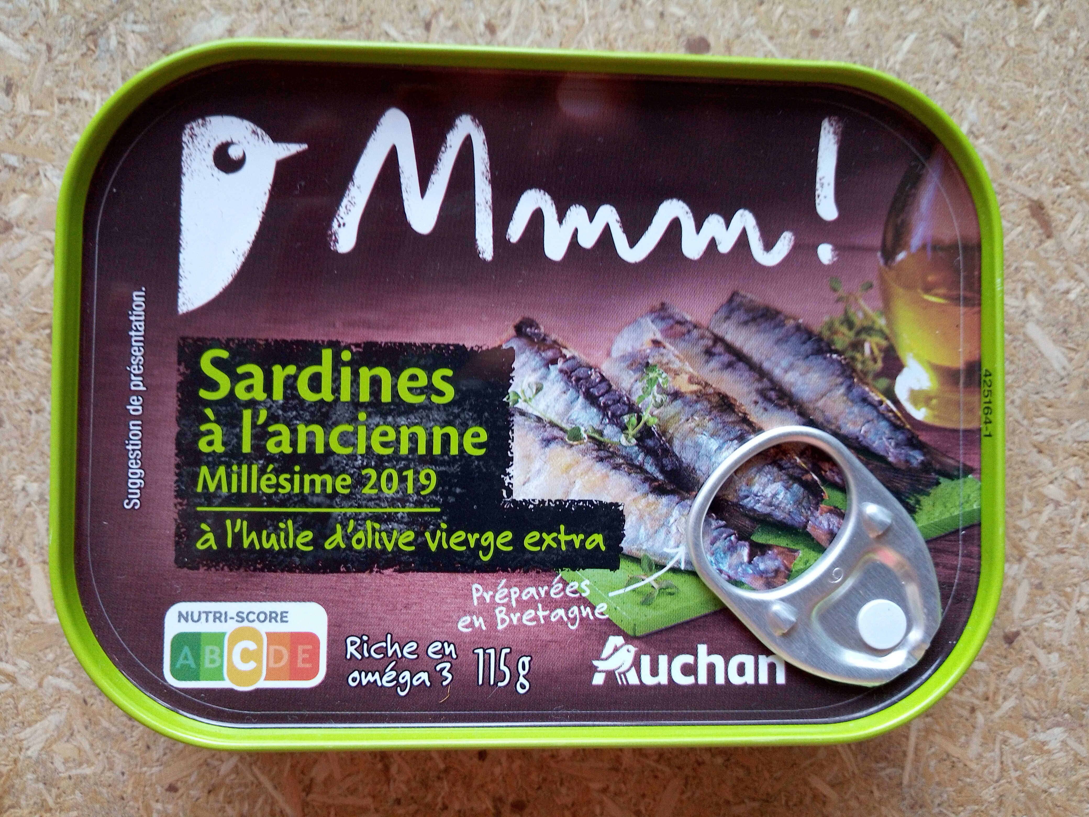 Sardines à l'ancienne millésime 2019 à l'huile d'olive vierge extra - Produit