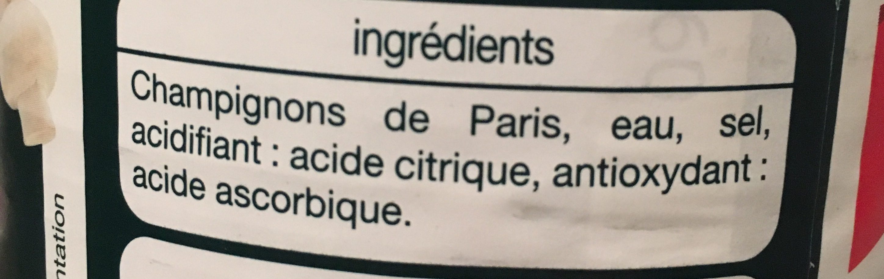 Champignons de paris - Ingredients - fr