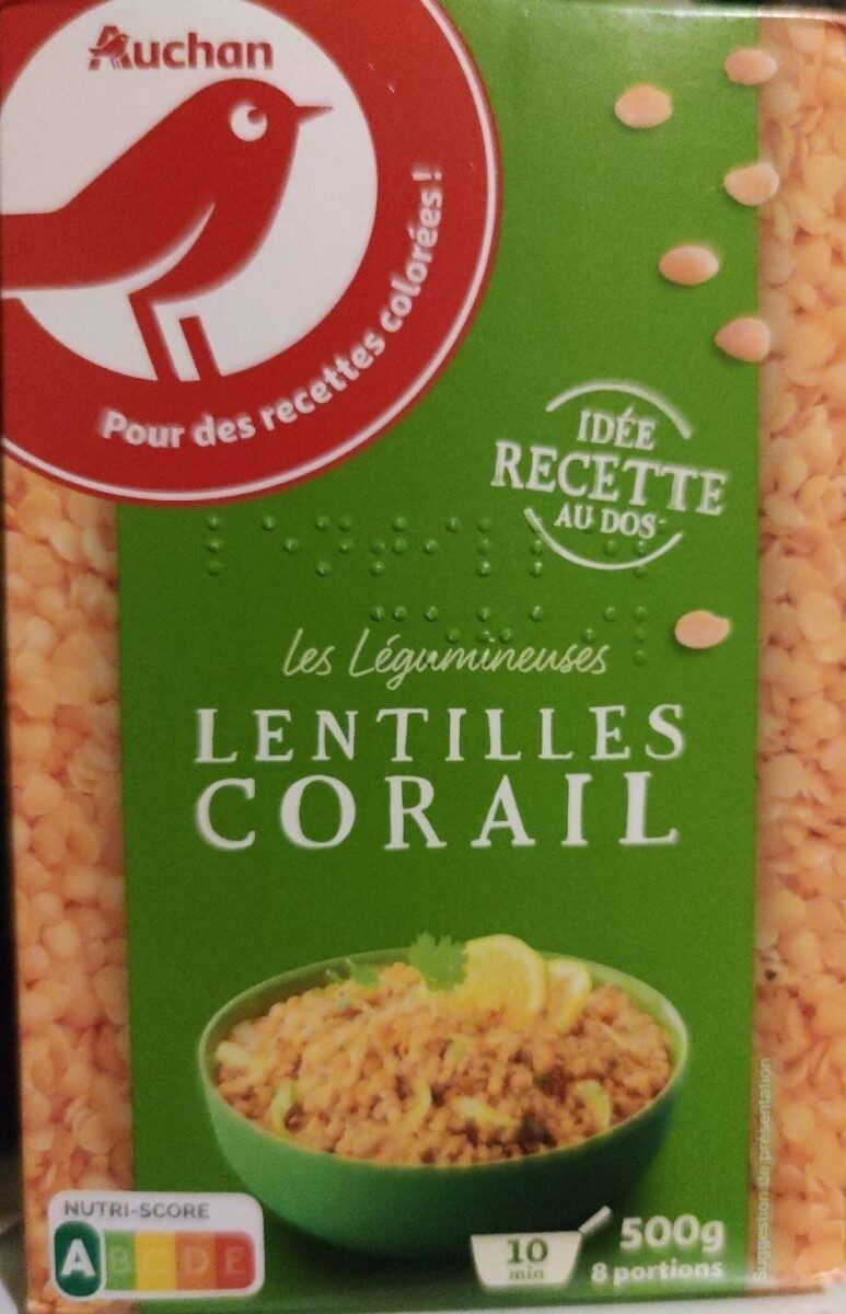 Lentilles corail - 500 g - Auchan - Produit