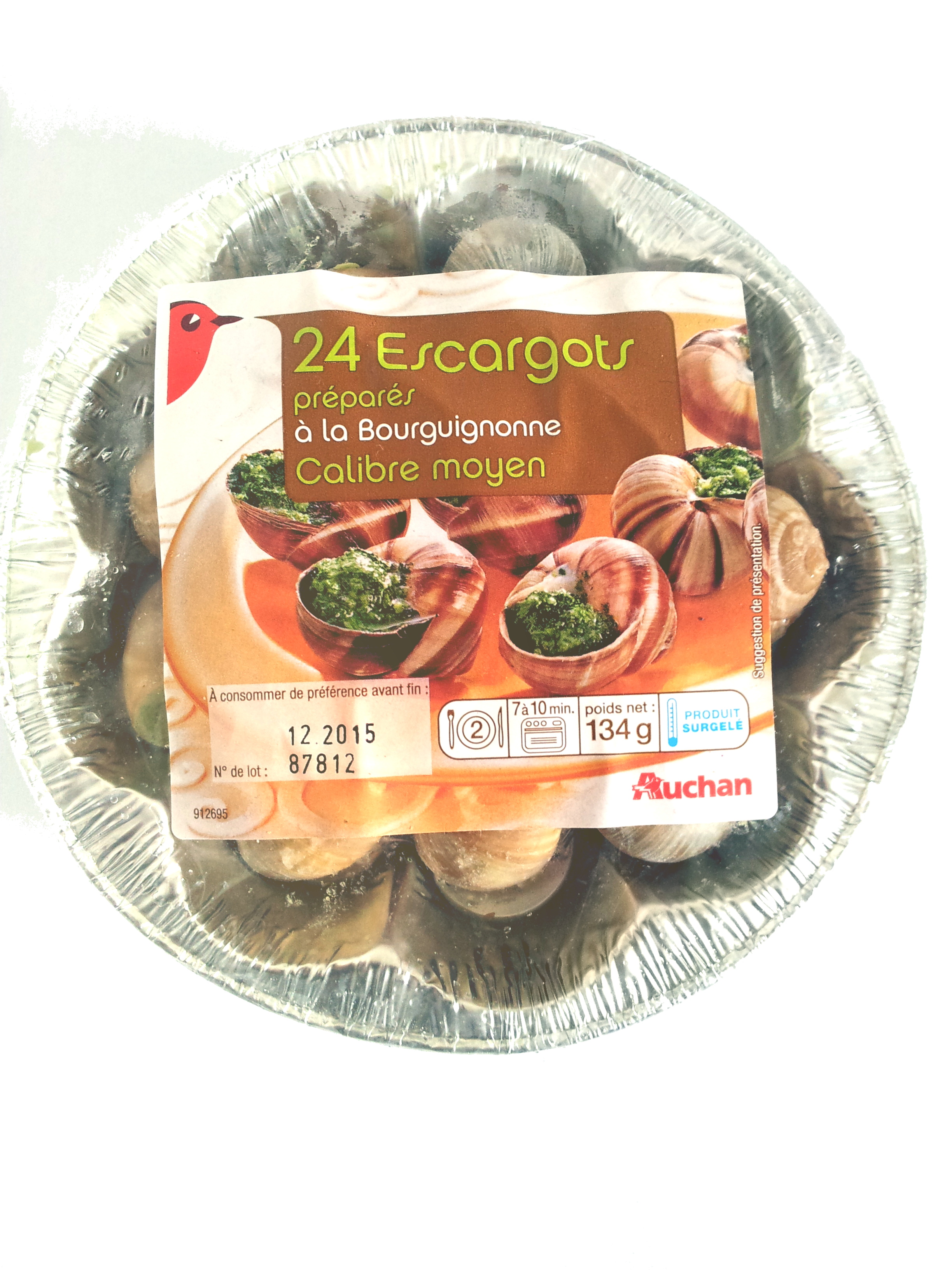 24 Escargots préparés à la Bourguignonne Calibre moyen - surgelé - Produkt - fr