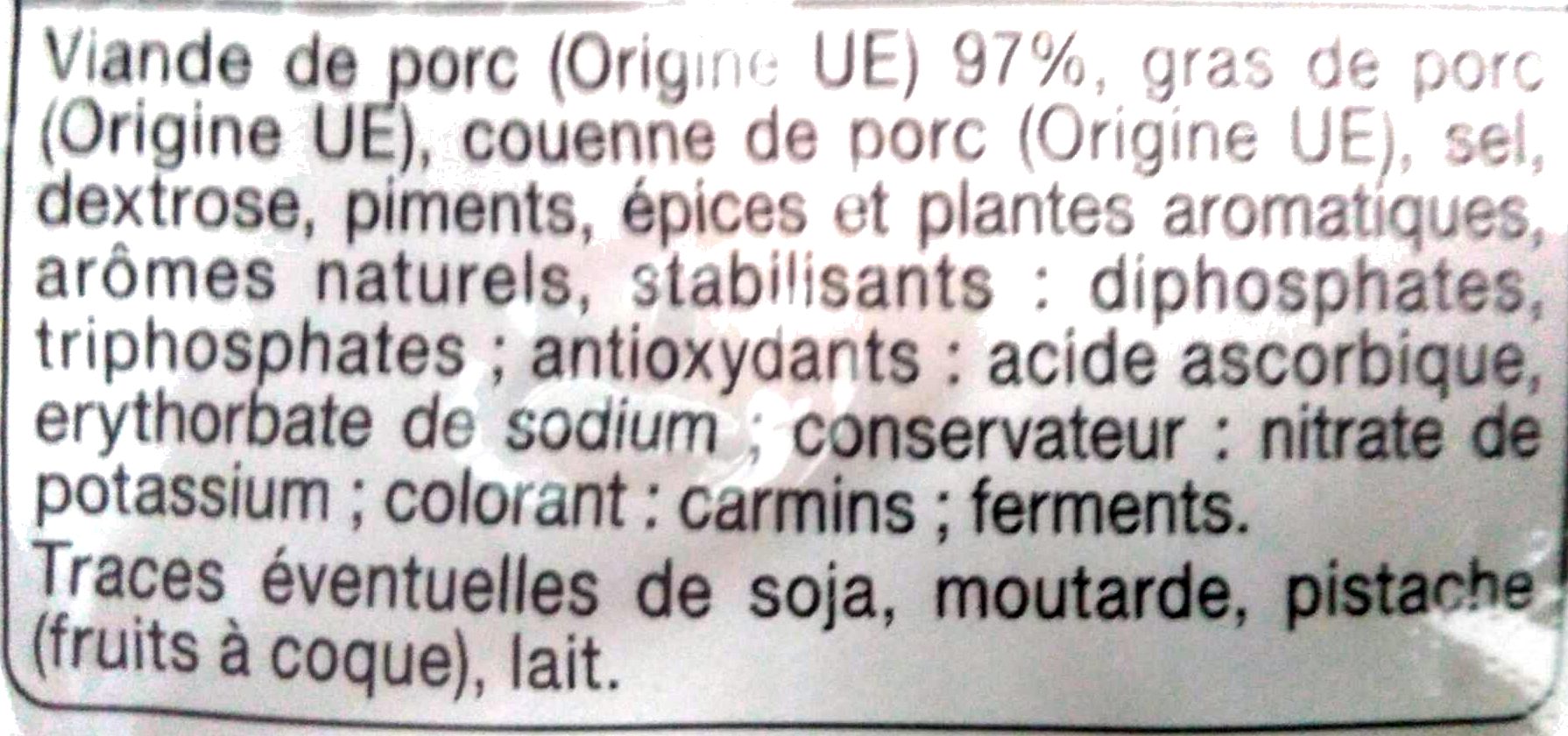Dés de chorizo - Ingredients - fr