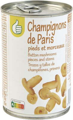 champignons de Paris pieds et morceaux - Product - fr