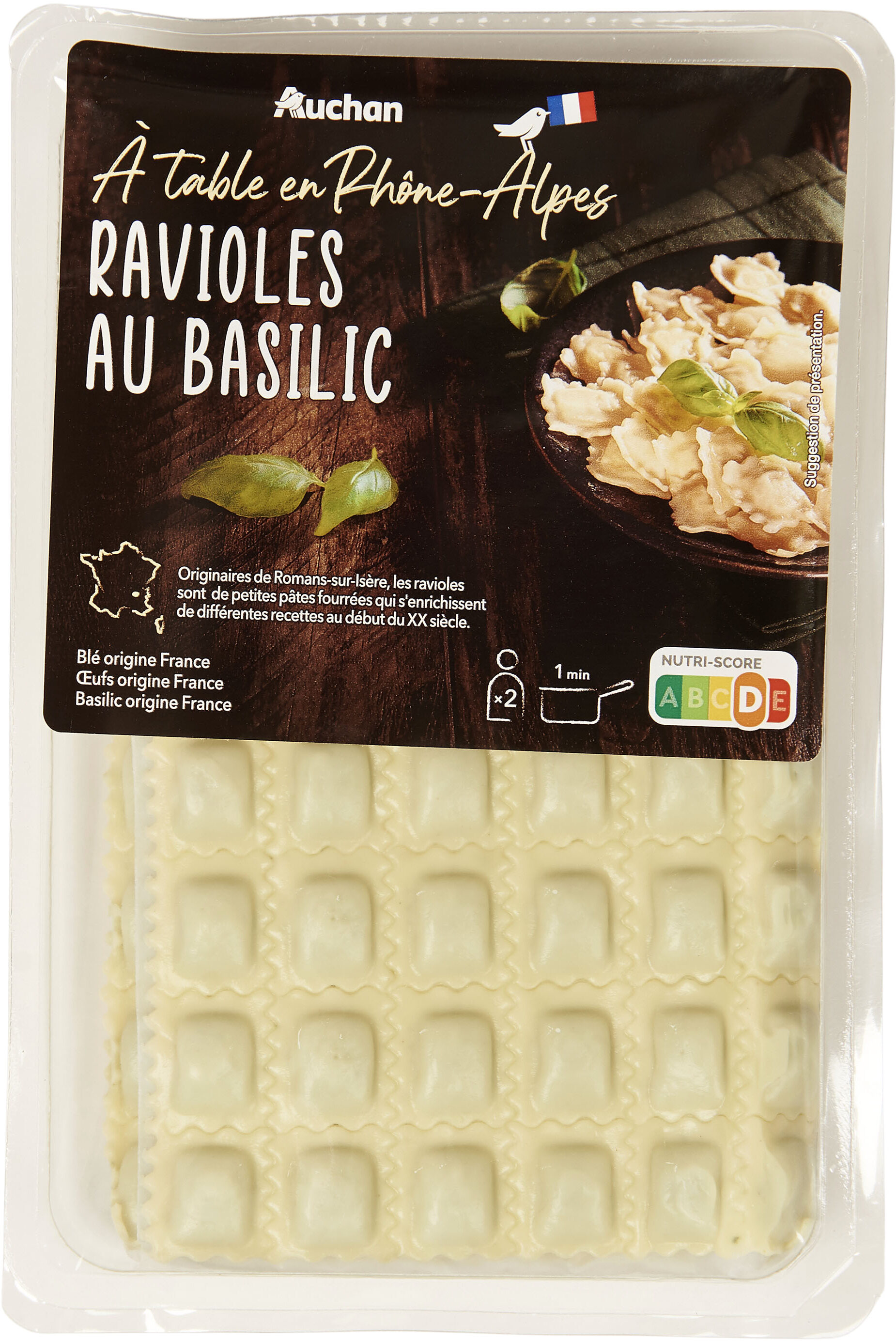 RAVIOLES AU BASILICaux œufs frais - Product - fr