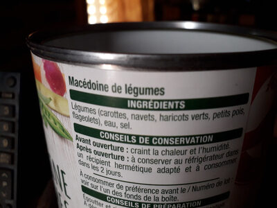 Macédoine de légumes - Ingrediënten - fr