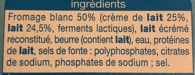 12 p'tits carréscrémeux - Ingredients - fr