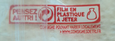 Emmental portion - Recycling instructions and/or packaging information - fr