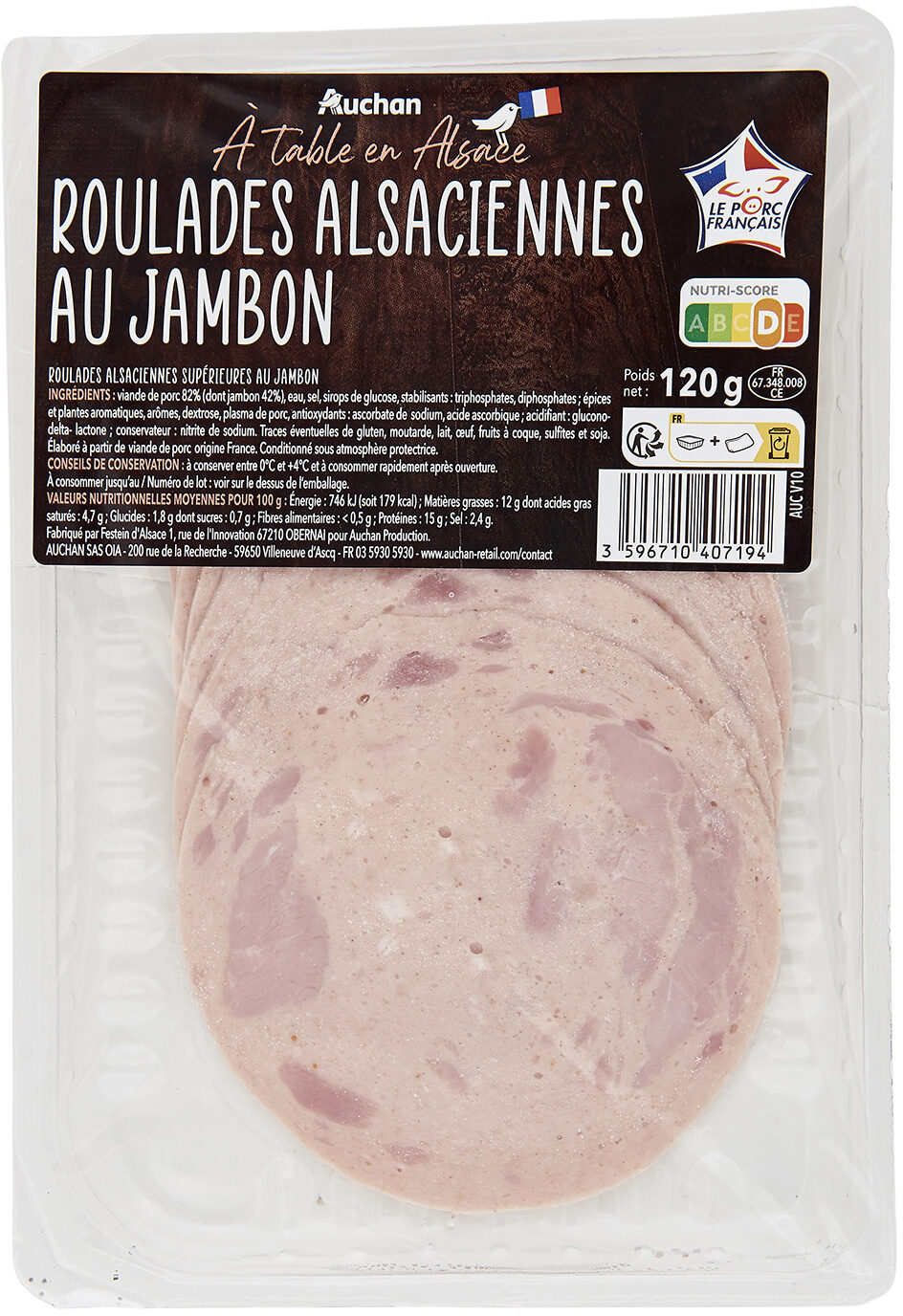 Roulades Alsaciennes au jambon - Produit