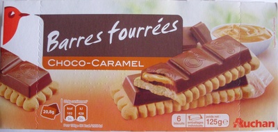 Barres fourrées Choco-Caramel (6 biscuits) - Produit