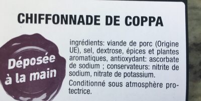 Chiffonnade de coppa - Ingredients - fr
