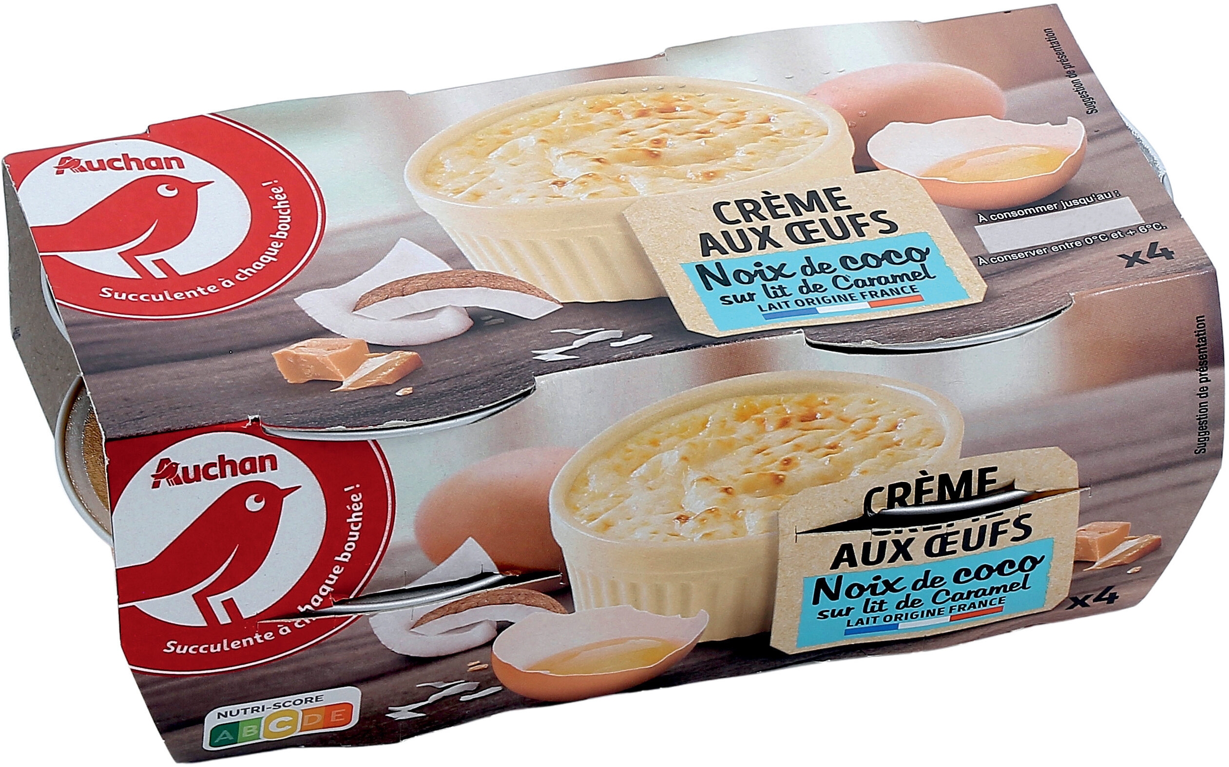 Crème aux œufs - Noix de coco- Sur lit de caramel - Product - fr