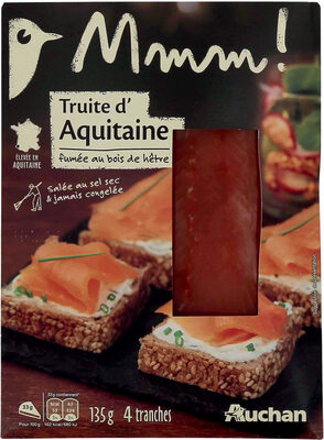 Truite d'Aquitaine, élevée en eau douce, fumée au bois de hêtre astuce produit: Salée au sel sec & jamais congelée - Product - fr