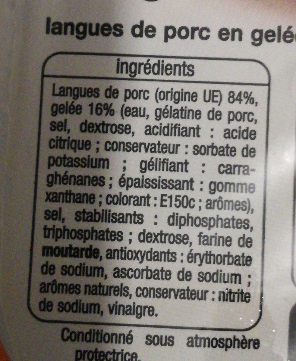 Langue de porc en gelée - Ingredients - fr