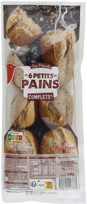 6 Petits pains précuits spéciaux à la farine de blé complète - Product - fr