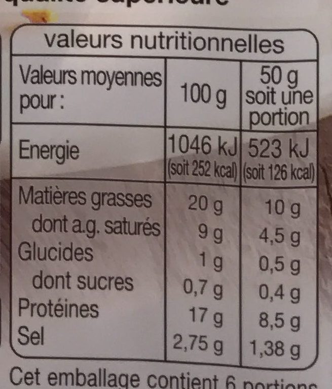 Lardons nature (maxi format) - Nutrition facts - fr