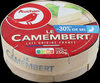 Le CamembertSel Réduit de 30% ** Par rapport à la moyenne des camemberts (source : table Ciqual 2013) - Product