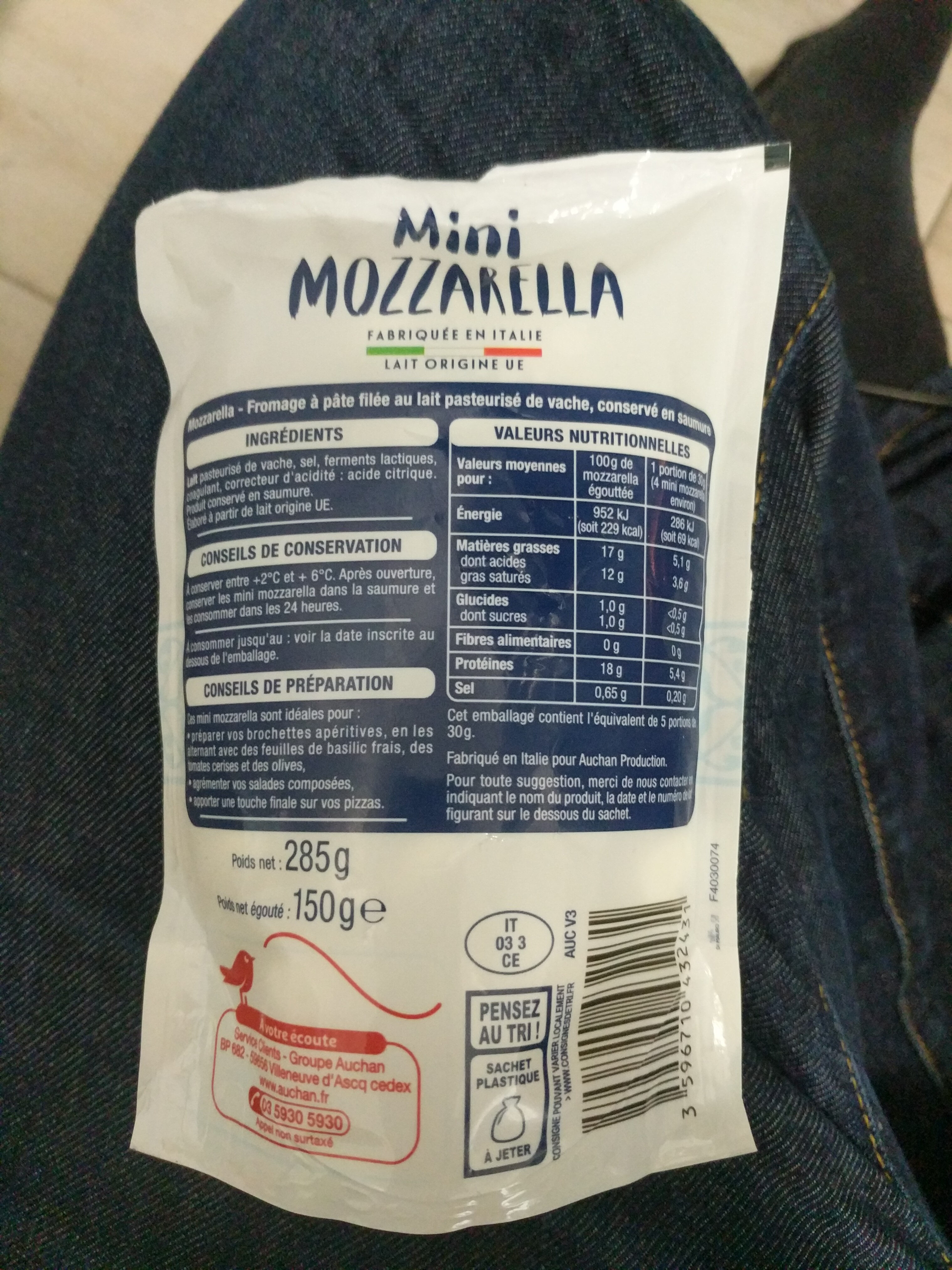 miniMozzarella - Ingrédients