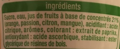 Sirop gout tropical - Ingredients - fr