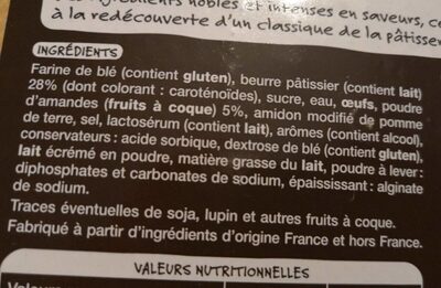 GALETTE DES ROIS FRANGIPANE - Ingredients - fr