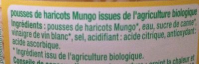 Pousses de Haricots Mungo - Ingrediënten - fr