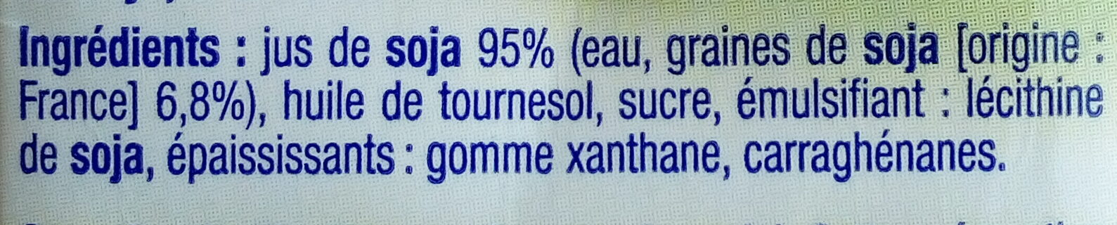 Soja cuisine 5% mg - Ingredients - fr