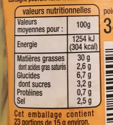 Sauce curry - Nutrition facts - fr
