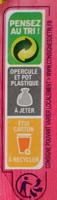 Yaourts Fruits 0% de Matière Grasse, Sans Édulcorants - Recyclinginstructies en / of verpakkingsinformatie - fr