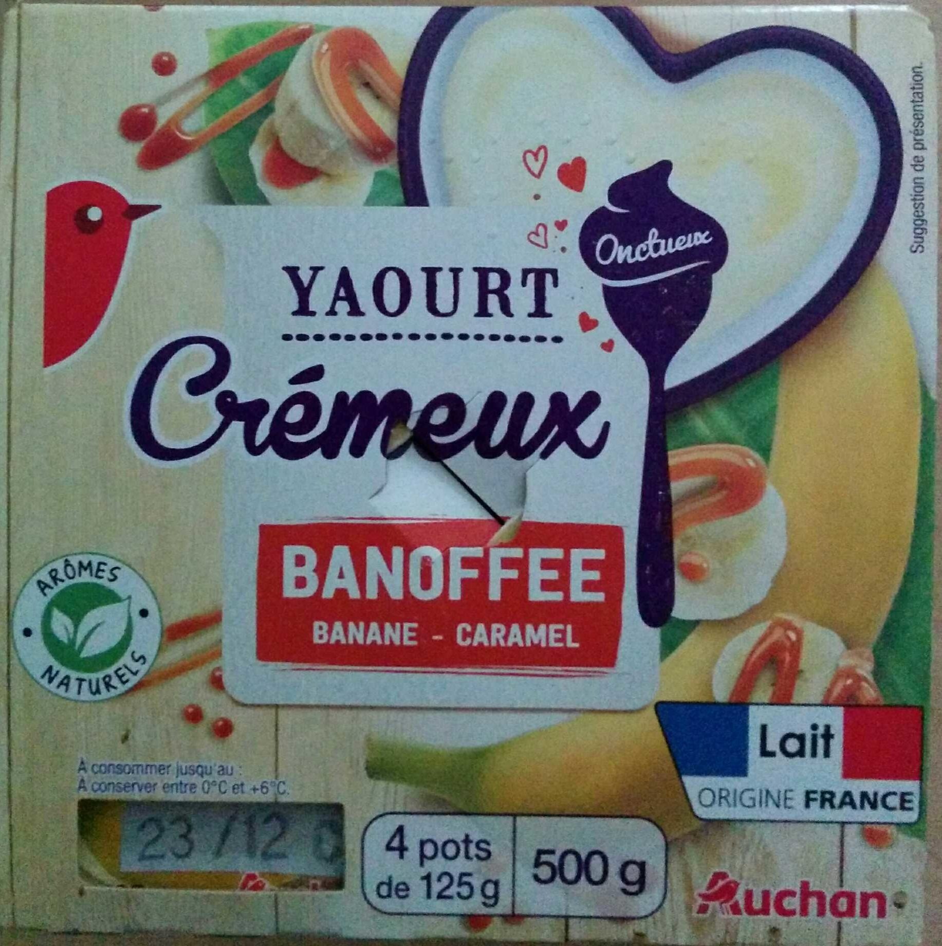Yaourt crémeux banoffee banane caramel - Produit