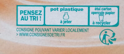Yaourt Les mixés Fruits Jaunes - Instruction de recyclage et/ou informations d'emballage