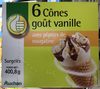 6 Cônes goût Vanille avec Pépites deNougatine - Produit