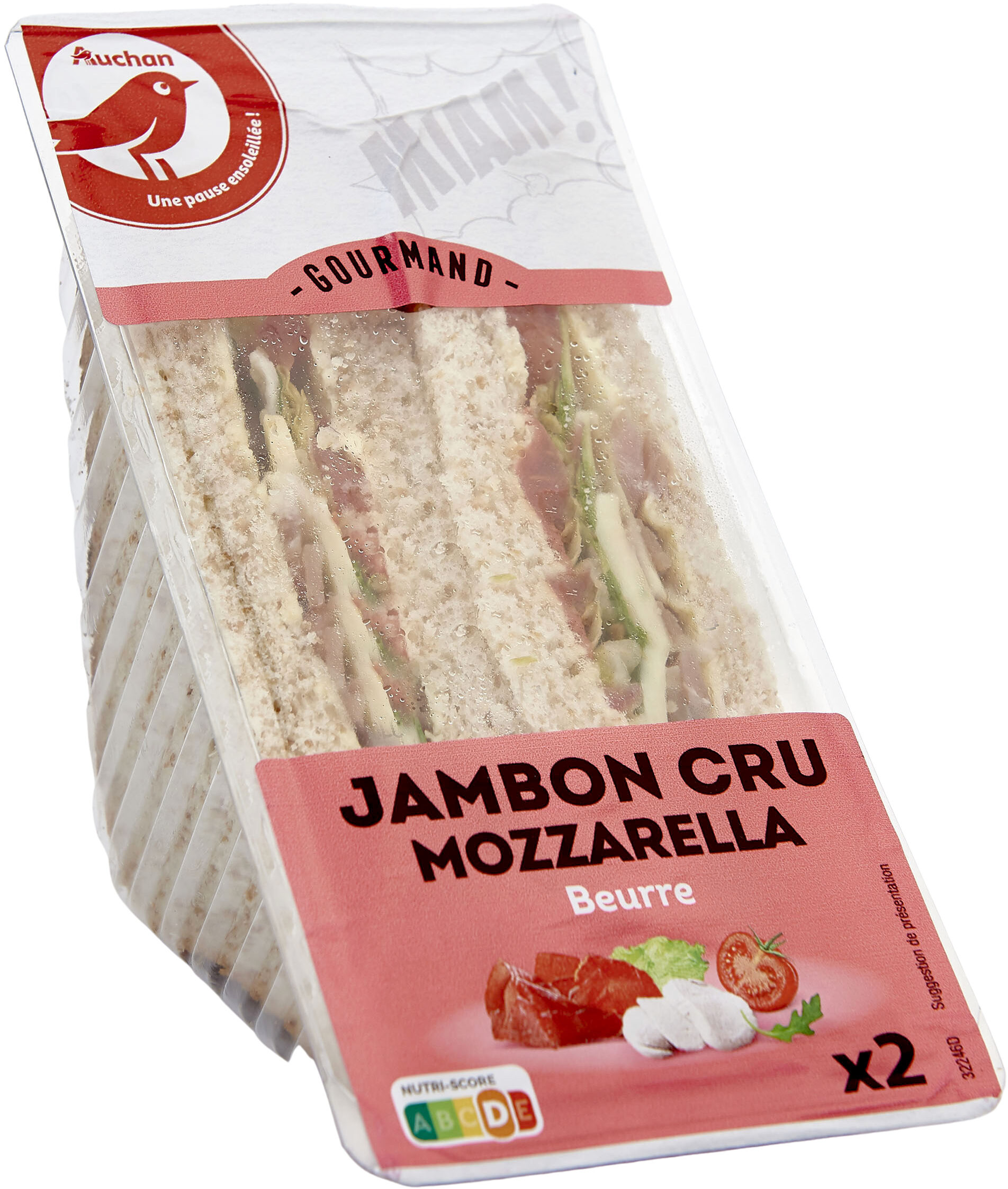 GourmandJambon cru mozzarellaBeurre - Product - fr