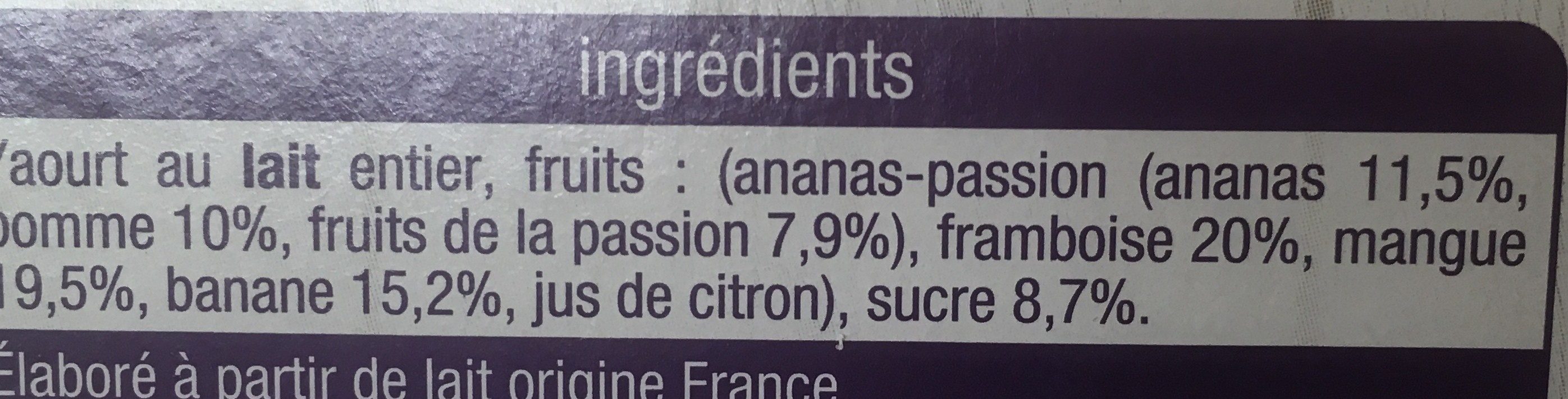Yaourts 4 saveurs - Ingredients - fr