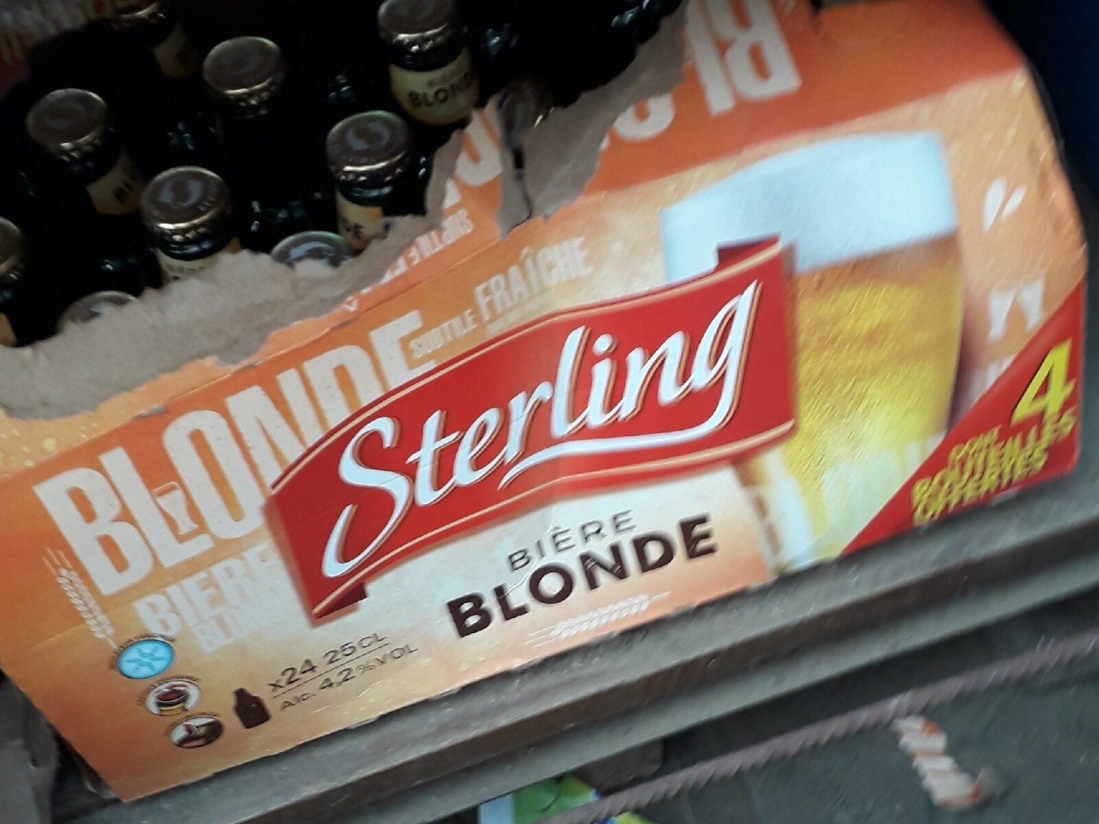 Bière blonde - Tableau nutritionnel