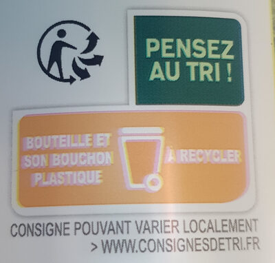 Lait équitable demi-écrémé - Instrucciones de reciclaje y/o información de embalaje - fr