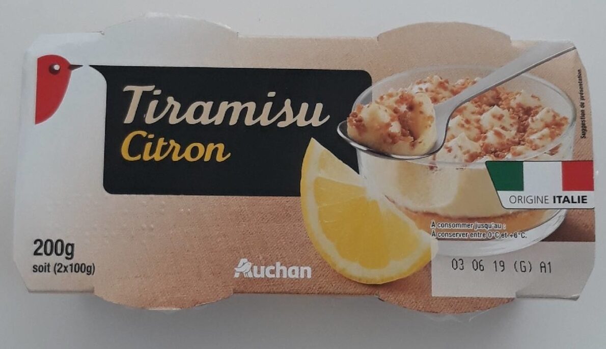 Tiramisu citron 2 x 100 g - Product - fr